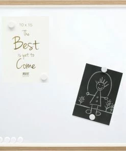 Deknudt Frames Magneetbord S46WG4 M - Naturel Met Wit - 40x40 Cm