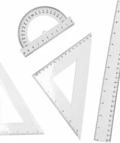 Orange85 Liniaalset - 4-Delig - Plastic - Schoolartikelen