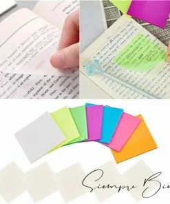 Siempre Bien Transparante Sticky Notes Blauw - Doorzichtige Post Its - Notitie Blaadje - Post Its - Waterbestendig - Clear Note - Zelfklevend - Waterbestendig - Herbruikbaar - 50 Stuks -Parker Shop 550x546 1