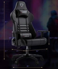 InHarmony® Luxe Ergonomische Gaming Bureaustoel - Game Stoel - Zwart - Met Wielen -Parker Shop 550x548 2