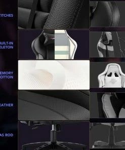 InHarmony® Luxe Ergonomische Gaming Bureaustoel - Game Stoel - Zwart - Met Wielen -Parker Shop 550x548 3