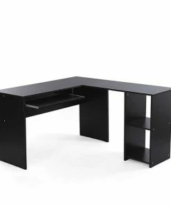 MAZAZU MIRA Home Hoekbureau - Zwart - Laptoptafel - Computerbureau - Bureautafel - Kantoor - 140x120x75 7 MAZAZU MIRA Home Hoekbureau - Zwart - Laptoptafel - Computerbureau - Bureautafel - Kantoor - 140x120x75 -Parker Shop 550x550 174