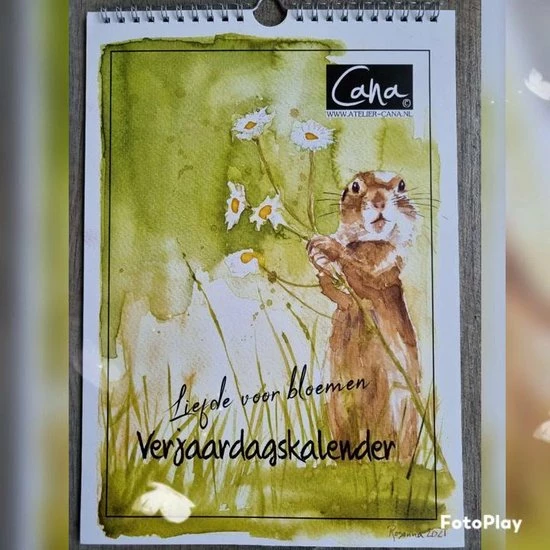 Aquarelle Verjaardagskalender - Rosanna Feikens 'Liefde Voor Bloemen' 2 Aquarelle Verjaardagskalender - Rosanna Feikens 'Liefde Voor Bloemen' - Afbeelding 2