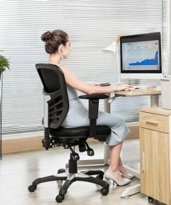 Songmics Magnifique Comfort Miller Bureaustoel - Mesh - Zwart - Ergonomisch -Parker Shop 550x550 221