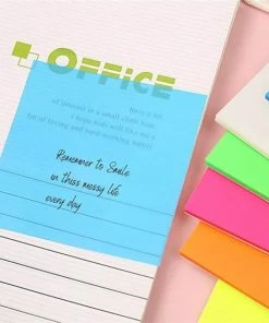 Siempre Bien Transparante Sticky Notes Blauw - Doorzichtige Post Its - Notitie Blaadje - Post Its - Waterbestendig - Clear Note - Zelfklevend - Waterbestendig - Herbruikbaar - 50 Stuks
