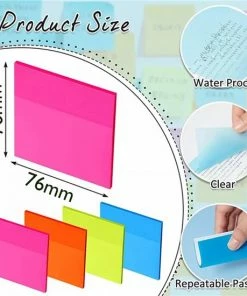 Siempre Bien Transparante Sticky Notes Blauw - Doorzichtige Post Its - Notitie Blaadje - Post Its - Waterbestendig - Clear Note - Zelfklevend - Waterbestendig - Herbruikbaar - 50 Stuks -Parker Shop 550x550 234