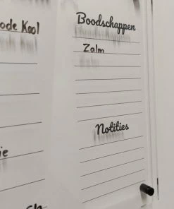 WireDesign Menuplanner 40x35 Cm - Acryl - Nederlands - Inclusief Stift En Montagemateriaal. Uitwisbaar En Herschrijfbaar - Transparant - Memobord / Planbord / Whiteboard -Parker Shop 550x550 29