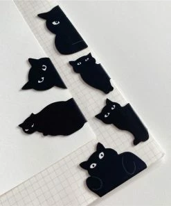 Merkloos Boekenlegger Kat Magnetisch 6 Stuks
