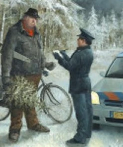 Art Revisited Kerst Kaarten - Marius Van Dokkum Ho,ho, Ho.../ Wakker Blijven! -Parker Shop 550x550 542