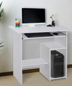 Merkloos Compact Bureau - Schrijftafel - Computerbureau - Bureautafel - 80 X 45 X 75 Cm - Wit -Parker Shop 550x550 631