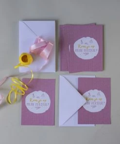 Maan Amsterdam Uitnodigingen Kinderfeestje - Roze - Meisje - Set Van 10 Inclusief Enveloppen - A6 -Parker Shop 550x550 726