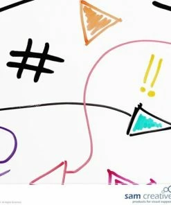 Sam Creative Whiteboard Classic Series 60x120 + Starter Kit | Magnetisch Whiteboard | Whiteboard Met Starter Kit -Parker Shop 550x550 775