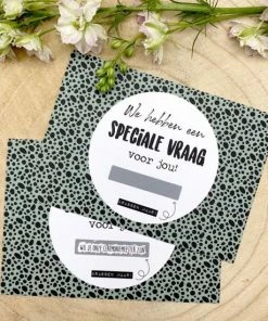 Hippekaartjeswinkel Kraskaart Ceremoniemeester - Wil Je Onze Ceremoniemeester Zijn - Ceremoniemeester Vragen Bruiloft/ Huwelijk - Inclusief Kraft Envelop - Kleur