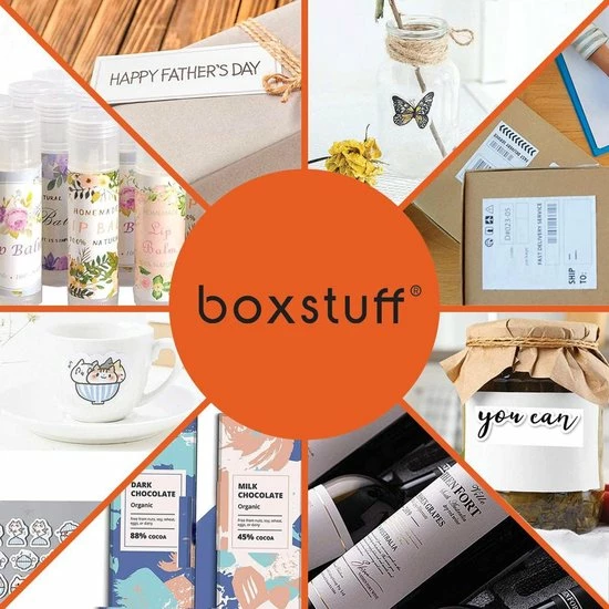 Boxstuff A4 Stickervellen - Ordner Etiketten Stickers - Geschikt Inktjet En Laser Printers - 6 Per Vel - 210x49,4MM 4 Boxstuff A4 Stickervellen - Ordner Etiketten Stickers - Geschikt Inktjet En Laser Printers - 6 Per Vel - 210x49,4MM - Afbeelding 4