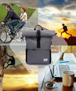 Caliyo Massi Miliano Roll-top Rugzak Unisex 15.6"inch Grijs - (3015-25) - 12 Caliyo Massi Miliano Roll-top Rugzak Unisex 15.6"inch Grijs - (3015-25) - -Parker Shop 550x550 84