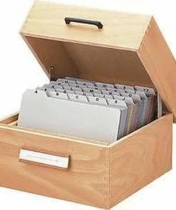 Han 506 506 Kaartenbak Natuurlijk Hout Aantal Kaarten (Max.): 900 Kaarten Din A6 Dwars