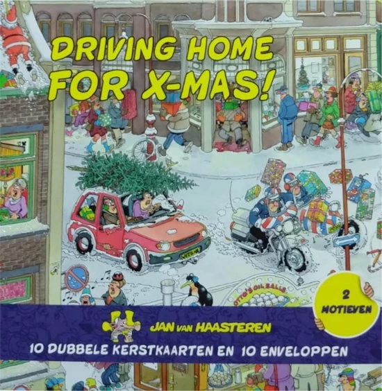 Kaarten - Kerst - Jan Van Haasteren - Driving Home/kerstboom Verkoop - 10st. 1 Kaarten - Kerst - Jan Van Haasteren - Driving Home/kerstboom Verkoop - 10st.
