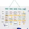 Navaris Magnetische Weekplanner - 40 X 32 Cm - Inclusief 115 Stickers En Stift - Uitwisbare Familieplanner - Magneetbord - Wit
