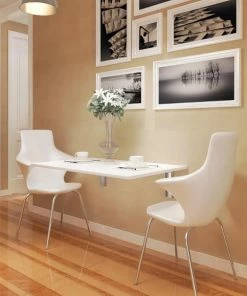 Beckenbau - Wandtafel Inklapbaar - Klaptafel - Inklapbare Tafel - 90x60cm - Recht - Wit -Parker Shop 550x579