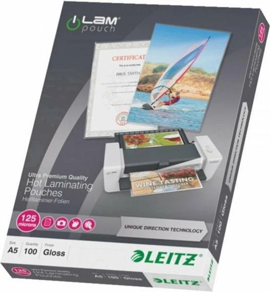Leitz ILAM UDT Lamineerhoezen A5 125 Micron 100 Stuks 11 Leitz ILAM UDT Lamineerhoezen A5 125 Micron 100 Stuks - Afbeelding 11