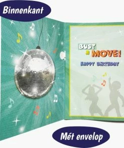 Happy Happenings Verjaardagskaart Met Geluid – Disco Kaart Met Muziek – Verjaardagskaarten Voor Kinderen – Ansichtkaarten - Verjaardag Muziekkaart - Muziekwenskaart - Wenskaart Grappig - Birthday Card – Met Roze Envelop -Parker Shop 550x596 1