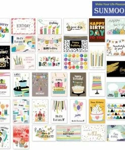 SUNMOOL Wenskaarten - Happy Birthday - Verjaardag - 10x15cm - Gevouwen Kaarten Met Enveloppen - 36 Stuks 9 SUNMOOL Wenskaarten - Happy Birthday - Verjaardag - 10x15cm - Gevouwen Kaarten Met Enveloppen - 36 Stuks -Parker Shop 550x597 1