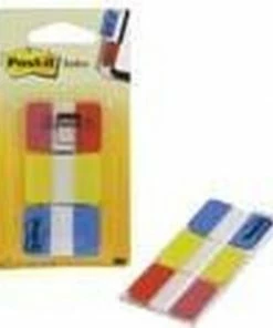 Post-it® Index Strong, Blauw, Rood, Geel, 25.4 X 38 Mm, 22 Tabs/Kleur/Dispenser -Parker Shop 550x600 3