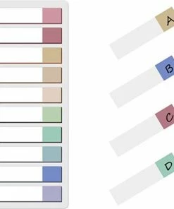BOTC Film Index Tab Memoblokken - 44 X 11 Mm - Transparant Op Flexibele Liniaal Met Mm Aanduiding