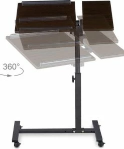 Relaxdays Laptoptafel Op Wieltjes - Hout - Laptopstandaard - Ook Voor Linkshandigen - Zwart 22 Relaxdays Laptoptafel Op Wieltjes - Hout - Laptopstandaard - Ook Voor Linkshandigen - Zwart -Parker Shop 550x622