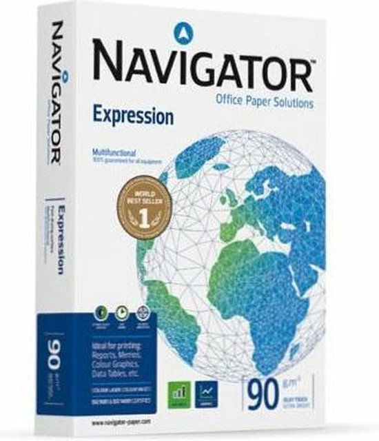 Navigator Printpapier Expression A4 90 Grams 5 Pakken Met 500 Vellen 2 Navigator Printpapier Expression A4 90 Grams 5 Pakken Met 500 Vellen - Afbeelding 2