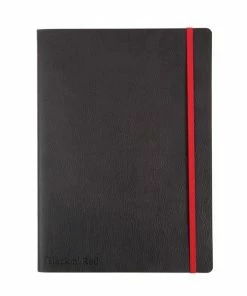 Oxford Black N' Red - Notitieboek - B5 - Lijn - 144 Pagina's - Leren Kaft