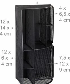 Relaxdays Pennenbak 6 Vakken - Bureau Organizer - Gaas - Metaal - Bureaustandaard - Mesh - Zwart -Parker Shop 550x726 3
