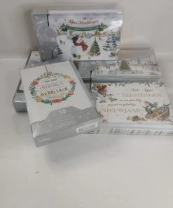 Belgian Greetings 50 Stuks: Luxe Kerstkaart En Nieuwjaarskaart Met Envelop