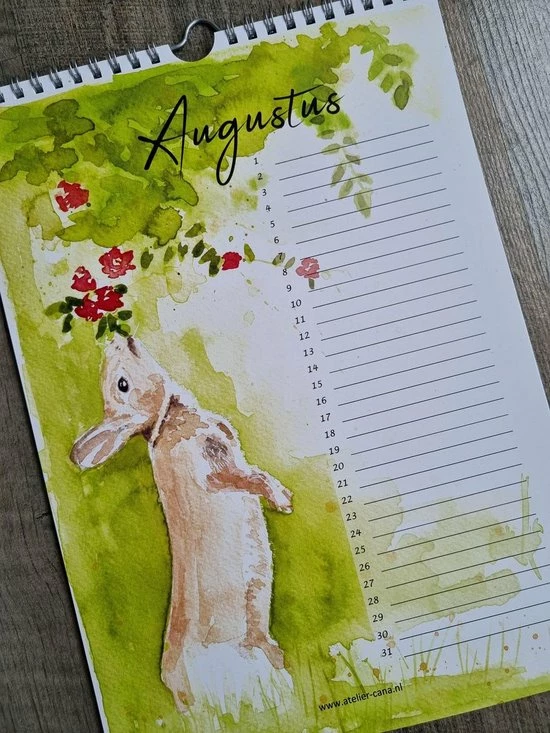 Aquarelle Verjaardagskalender - Rosanna Feikens 'Liefde Voor Bloemen' 3 Aquarelle Verjaardagskalender - Rosanna Feikens 'Liefde Voor Bloemen' - Afbeelding 3