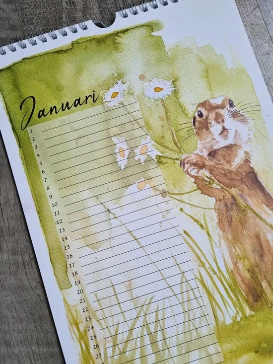 Aquarelle Verjaardagskalender - Rosanna Feikens 'Liefde Voor Bloemen' 4 Aquarelle Verjaardagskalender - Rosanna Feikens 'Liefde Voor Bloemen' - Afbeelding 4
