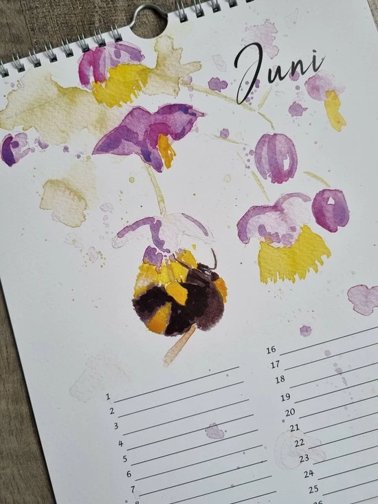 Aquarelle Verjaardagskalender - Rosanna Feikens 'Liefde Voor Bloemen' 7 Aquarelle Verjaardagskalender - Rosanna Feikens 'Liefde Voor Bloemen' - Afbeelding 7