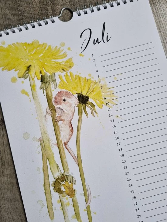 Aquarelle Verjaardagskalender - Rosanna Feikens 'Liefde Voor Bloemen' 14 Aquarelle Verjaardagskalender - Rosanna Feikens 'Liefde Voor Bloemen' - Afbeelding 14