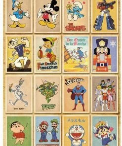 Meer Leuks Kaartenset Cartoon - 32 Stuks - Vintage Kaarten Stripfiguren -Parker Shop 550x733 38