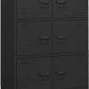 VidaXL Archiefkast Industrieel 75x40x115 Cm Metaal Zwart