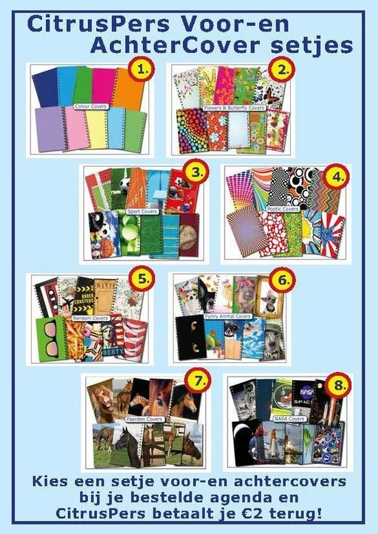 CitrusPers Cover Setje Nr.2 - Bloemen & Vlinders - Voor LOS Bij Te Bestellen Schoolagenda A5 4 CitrusPers Cover Setje Nr.2 - Bloemen & Vlinders - Voor LOS Bij Te Bestellen Schoolagenda A5 - Afbeelding 4