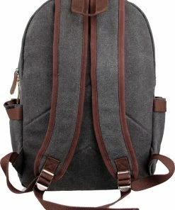 Yakfield - Rugzak - 20 Liter – Casual Model - Kado - Heren - Geschikt Voor Laptop - Handbagage- Schooltas - Zwart Antraciet Grijs- Vintage Canvas Katoen – Heren En Dames - 44 X 30 X 15 Cm - Pukkel -Parker Shop 550x782 2