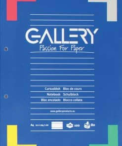 Gallery Cursusblok, Ft A4, 80 G/m², 2-gaatsperforatie, Gelijnd, 100 Vel -Parker Shop 550x782 3