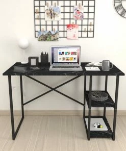 Bampa | 60x75x120 Cm | Desq-Bureau Tafel | Laptop Tafel | Industrieel | Zwart